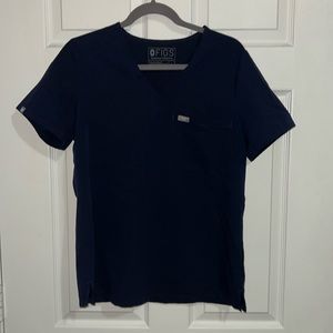 Women figs one pocket scrub top NAVY size medium